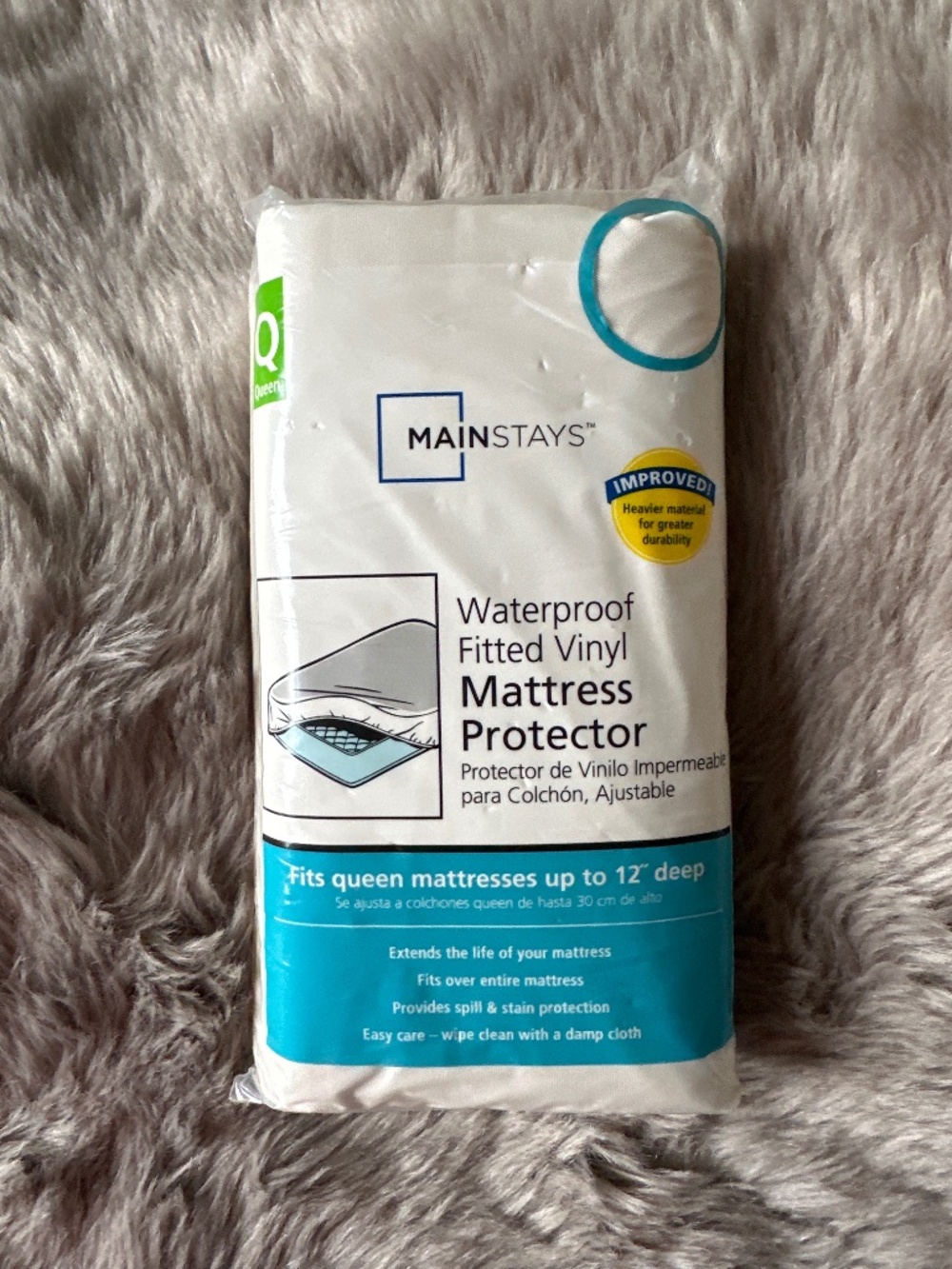 Mainstays waterproof fitted vinyl mattress protector